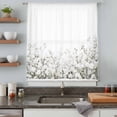 thumbnail image 5 of White Floral Sheer Curtains 108" Extra Long, Vintage Botanicals Blossom Motif Spring Light Filering Curtains, Privacy Drapes Simi Floor to Veiling Curtain for Living Room Bedroom Window Treatment, 5 of 9