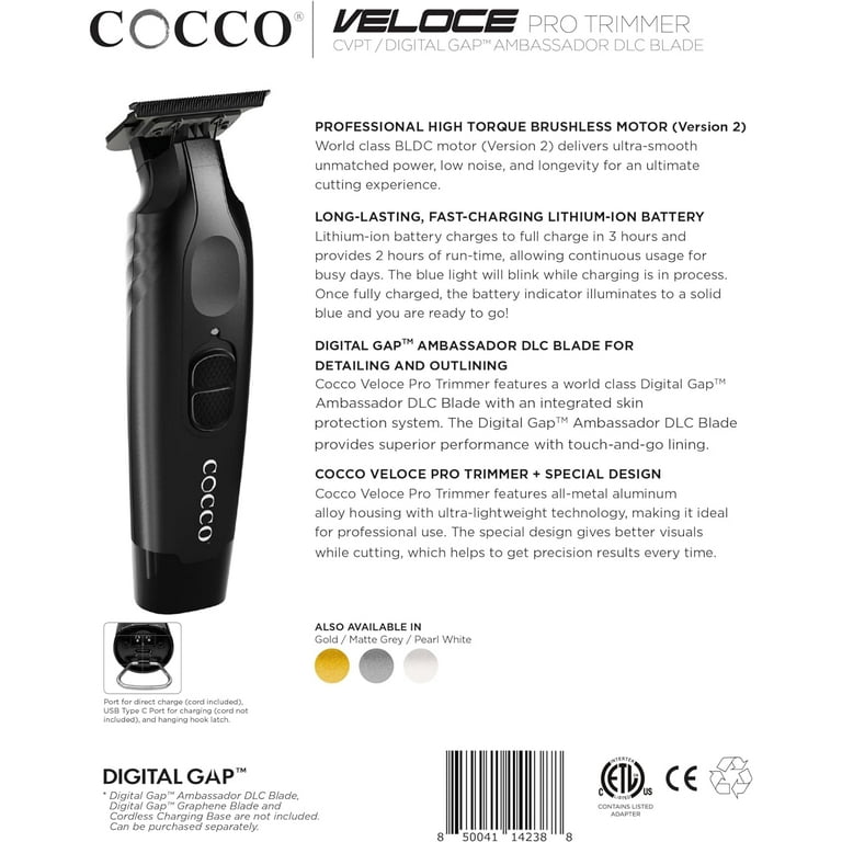 Cocco® Veloce Pro Trimmer: Precision, DLC Blade, High-Torque