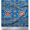 thumbnail image 1 of Soimoi Velvet Fabric Floral Mandala Decor Fabric Printed Yard 58 Inch Wide, 1 of 3