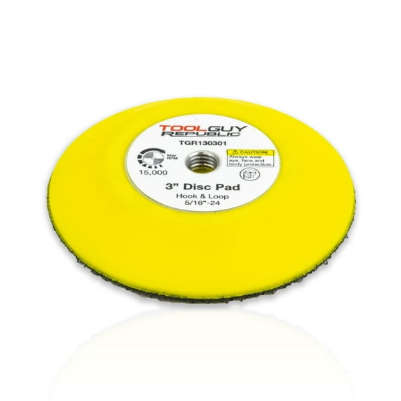 3" Hook and Loop Sanding Backup Pad 5/16-24 Female Thread TGR130301 (1 Pack) 1