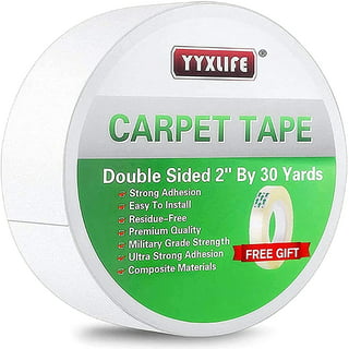  JAPIIM Double Sided Tape, 2inx20yd Water Resistant Mat Mesh Tape,  Anti Slip Rug Tape, Multipurpose Carpet Adhesive Tape for Area Rugs, Gym  Mats, Wood, Tile, Laminated Flooring : Office Products