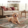 thumbnail image 4 of KoshiMe Area Rug 6'x9', Washable Non-Slip Modern Neutral Abstract Rugs for Living Room, Soft Stain Resistant Low Pile Carpet for Dining Room Office, Red Brown, 4 of 10