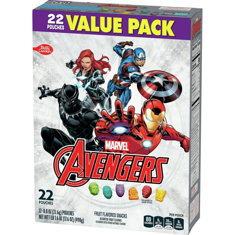 Marvel Avengers Fruit Flavored Snacks, Treat Pouches, Value Pack