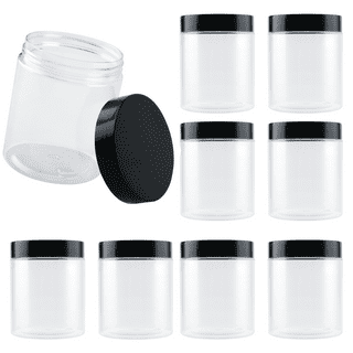 RAINBOWTIE rainbowtie plastic jars with lids slime containers 8oz-30  pack-leakproof round plastic containers for kitchen pantry-ideal fo