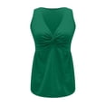 thumbnail image 7 of Women Tank Tops BWASD Slim Fit Deep V Neck Solid Color Sleeveless Camisole Sleeveless Basic Layering Shirts Going Out Top Green S-XXL, 7 of 7