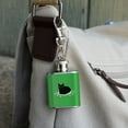 thumbnail image 3 of Black Cat Sitting on Feathers Stainless Steel 1oz Mini Flask Key Chain, 3 of 3