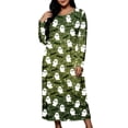 thumbnail image 2 of SELONE Nightgowns Long Sleeve for Women Plus Size Crew Neck Maxi Sleep Shirt Ghost Bats Nighties Halloween Dress, 2 of 8