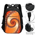 thumbnail image 3 of Cauagu Orange Rotating Print Travel Laptop with USB Charging Port,Extra Large Backpack College Backpack Business Work Bag Casual Daypack Perfert for Men Women, 3 of 7