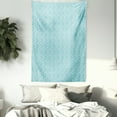 thumbnail image 3 of Farmhouse Decor Tapestry, Simplistic Fall Season Shower Teem down Deluge Heavy Rain Drops Shapes, Wall Hanging for Bedroom Living Room Dorm Decor, 60W X 80L Inches, Blue White, by Ambesonne, 3 of 5