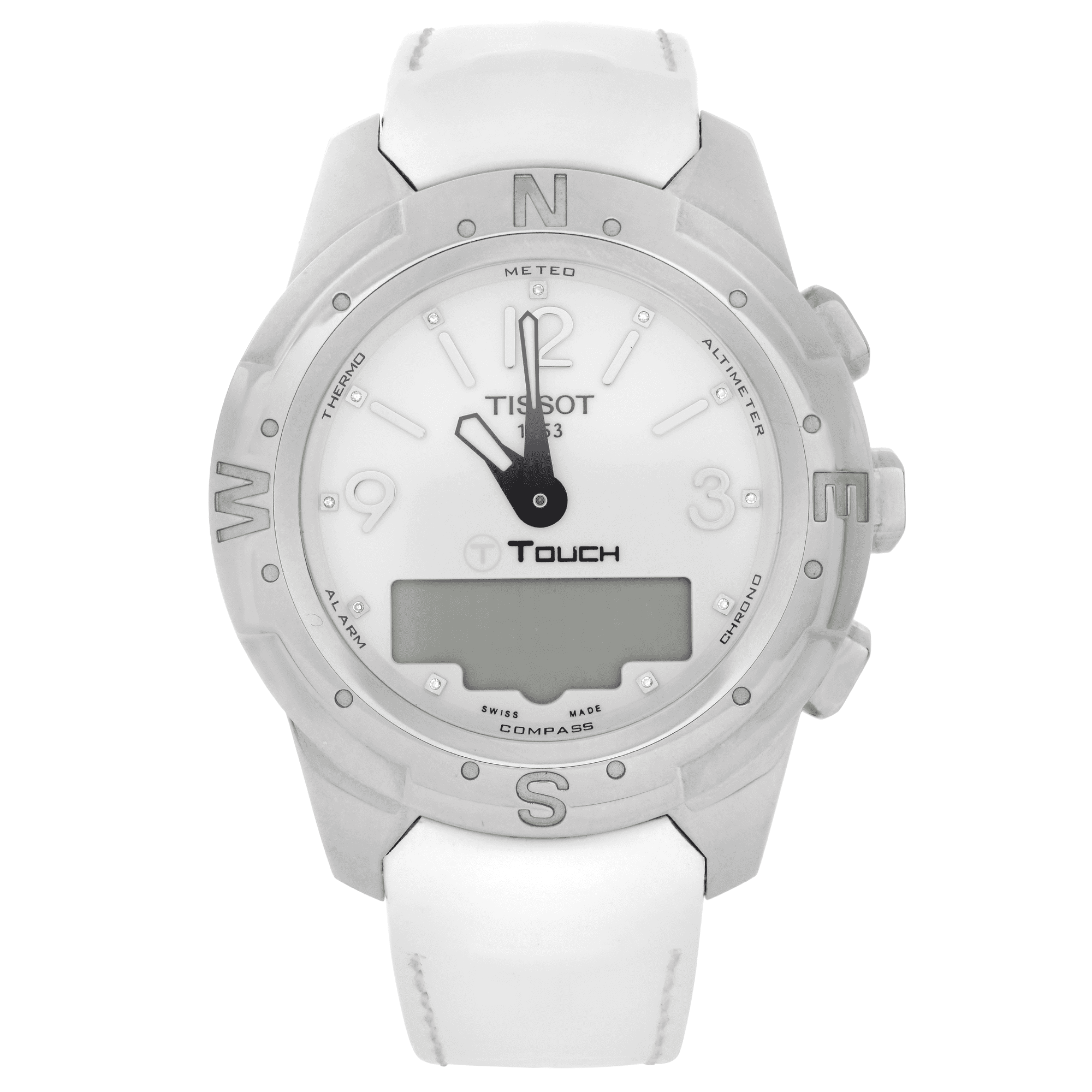 Tissot T-Touch II Titanium Ladies Watch with White Diamond Dial