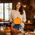 thumbnail image 4 of Qjidjing 25Pcs 7 Inch Disposable Pumpkin Paper Plates for Halloween, Fall Harvest Thanksgiving Dinner Party Supplies, 4 of 6