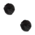 thumbnail image 4 of sweethay Cubierta de micrófono de pelo artificial para exteriores Parabrisas Soporte de micrófono Wind Muff negro 2piezas, 4 of 5