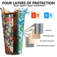 thumbnail image 3 of 16oz Tumblers Pioneer Flower Stainless Steel Vacuum Insulated Double Wall Travel Tumbler Cups Mug with Lid and Straw,Cleaning Brush for Coffee,Tea, 3 of 4