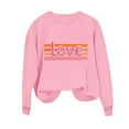 thumbnail image 4 of KIHOUT Fashion Sweatshirt for Women Valentine's Day Women's Casual Printed Thin Sweater Long Sleeve Round Neck Shirt Tops, 4 of 9
