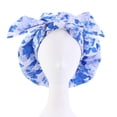 thumbnail image 1 of Set 0f 3 Waterproof Shower Cap For Kids, Girl Bath Hat Of Cute Pattern Washable Reusable Shower Caps -cute Shower Cap Forhome Use, Hotel (blue), 1 of 5