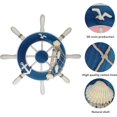 thumbnail image 5 of Decoración náutica, dirección de barco náutico, playa, rueda de barco de madera, timón, decoración de pared, adorno colgante para puerta, tema de playa, decoración del hogar, 5 of 5