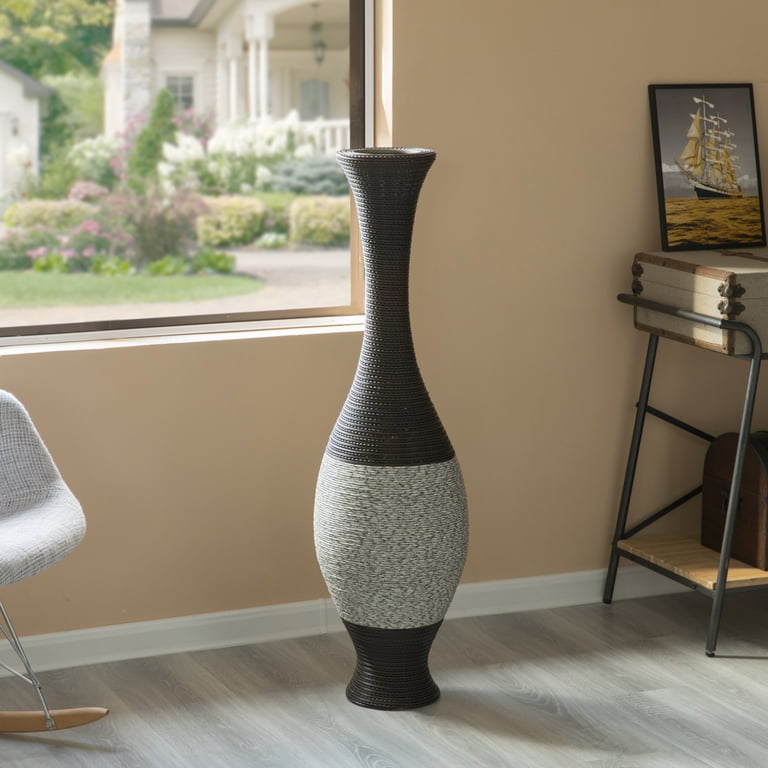 Gold Resin Floor Vase - 23.6 Inches Tall, Decorative Vase For Dried Pampas Grass & Modern Home Decor