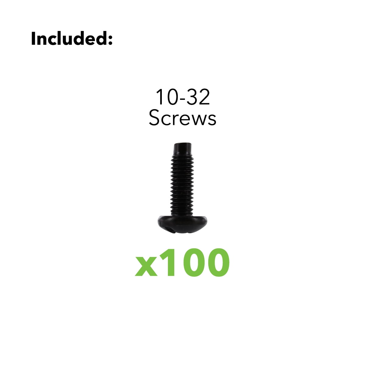 Navepoint 10-32 Pan Phillips Pilot Point Screws For Rack Mount Server Shelves Cabinets 3/8 Inch, Set Of 100