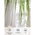 thumbnail image 6 of Sheer Curtains 45 Inch Length, Green Semi Sheer Curtains Light Filtering Window Treatment, Summer Botanical Leaves Watercolor Privacy Voile Drapes for Living Room Bedroom 52x45 Inch, 6 of 7