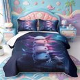thumbnail image 2 of Manfei Ocean Themed Amphibian Axolotl Quilt Full,Cute Salamander Pattern Full Bedspread Sets,3pcs,1 Coverlet and 2 Pillowcases, 2 of 7