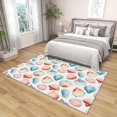 thumbnail image 2 of 3x5 Rug, Coastal Door Mat Washable Non Slip Soft for Entryway, Seashell Rug, Beach Theme Carpet, Seashell Home Decor & Gifts, 2 of 7