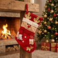 thumbnail image 6 of Christmas Stocking Classic Large Christmas Stockings, Vintage Plush Reindeer Christmas Stocking with Sturdy Hanging Loop, Christmas Decorations for Fireplace Mantel Home Display by XSAOP, 6 of 9