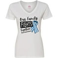 thumbnail image 3 of Inktastic Our Family Fights Together ALS Awareness Women's V-Neck T-Shirt, 3 of 5