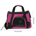 thumbnail image 2 of Tvtnvo Dog Carrier Pet Carrier Portable Dog Travel Bag Breathable Scratch Resistant Mesh Head Out Safety Opening Lightweight Shoulder Tote for Travel Walking Shopping Pink 16.1x12.2x9.4in, 2 of 5