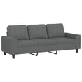thumbnail image 3 of vidaXL 3 Piece Sofa Set Dark Grey Fabric, 3 of 5