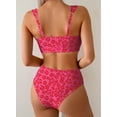 thumbnail image 3 of SHEWIN Bathing Suit for Womens U-Wire Cutout 2 Piece Bikini Set High Waisted Floral Print Swimsuits Summer Beach Swimear, 3 of 7