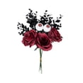 thumbnail image 2 of Ramo de rosas con forma de globo ocular para Halloween, simulación de decoración, esquejes de flores artificiales ligeros para regalo, fiesta temática Rojo, 2 of 8