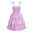 thumbnail image 7 of WOYY Girls Sleeveless Dress Bowknot Tie-Shoulder Layered Party Dresses, Purple, Sizes 5-14, 7 of 7
