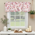 thumbnail image 6 of Kitchen Valances for Window, Spring Watercolor Blossom Floral Light Filtering Rod Pocket Valance Curtain, Flower on Pink Short Curtains Window Topper for Bedroom Bathroom Living Room 42x12in, 6 of 9
