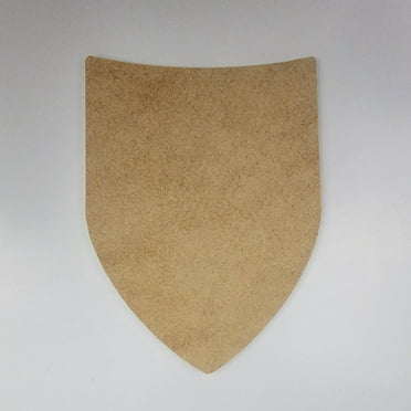 4" Shield, Unfinished MDF Art Shape by Wooden Craft Cutouts