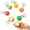 6 Pcs - Light, variant on 6 Pack Mini Dumpling Keychain, Crisp Sound,Creamy,Mini Dumpling Squishies Stress Relief Fidget Clicker Keychain,Anxiety Relief & Focus Boost Quiet Toys for Adults at Work, Travel, Home
