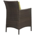 thumbnail image 3 of Modway Conduit 17" Rattan/Aluminum Patio Dining Armchair in Brown/Peridot Green, 3 of 3