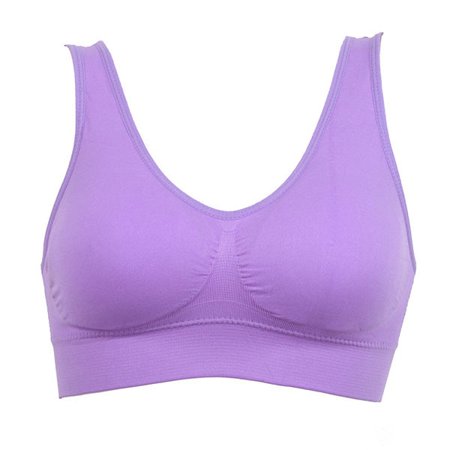 

FANTADOOL Women Girls Padded Seamless Bra Vest Tops Rimless Bras Plus Size Shockproof Bra Underwear S-3XL