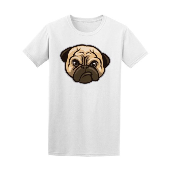 Pug Dog Sticker Tee Men's -Image by Shutterstock
