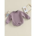 thumbnail image 3 of Bagilaanoe Newborn Baby Girl Boys Oversized Romper Sweatshirt Long Sleeve Bodysuits 3M 6M 9M 12M 18M Infant Casual Tee Tops, 3 of 9