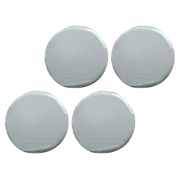 CRAFTHROU 4Ud Cubierta Para Llanta Universal Plateada Resistente Y A De Agua Para Protección Contra Rayos Uv