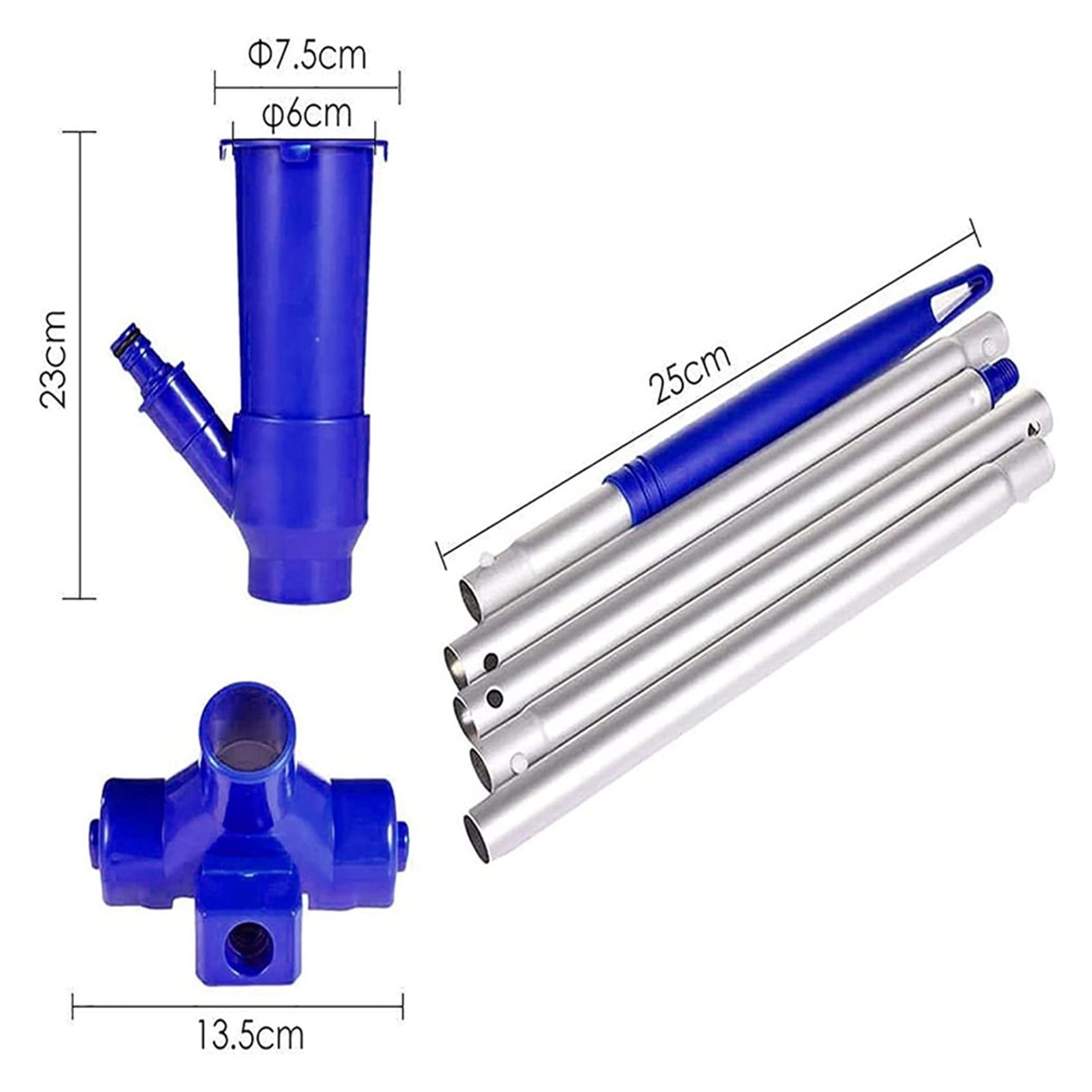 Swimming Pool Vacuum Cleaner Portable Cleaning Tool Kit Pond Fountain Brush Pool Accessory Without Electrical Components ,Great Suction Power