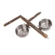 thumbnail image 2 of Soporte de madera para loros con cuenco de comida de acero inoxidable, soporte para alimentador de alimentos, conjunto de alimentador de jaula para pájaros combinado L, 2 of 5
