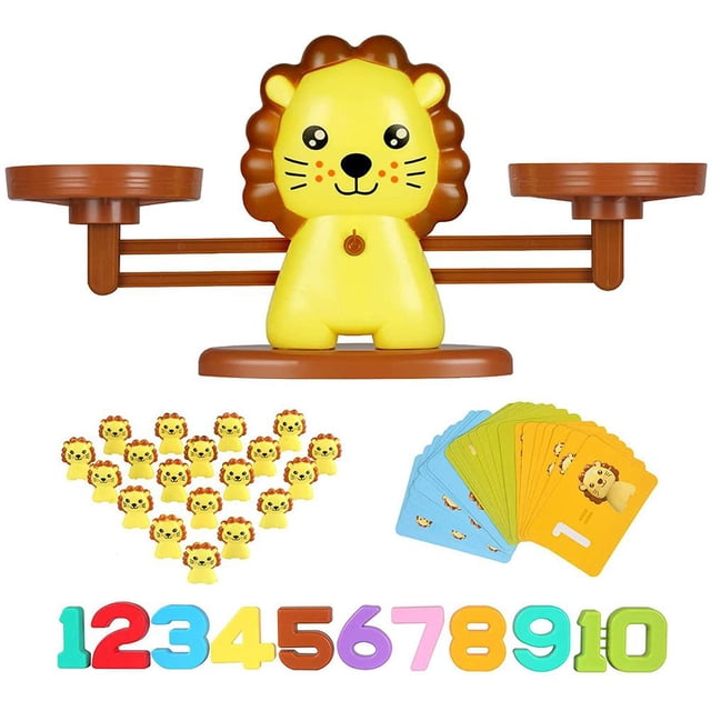 Escala De Equilibrio De Animales, Juguete De Matemáticas, Escala De Equilibrio De Matemáticas Educativas Tempranas, Juego De Mesa De Números, Juguete De Aprendizaje Para Niños Minnieouse FN006920-01