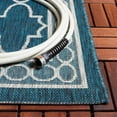 thumbnail image 3 of SAFAVIEH Courtyard Zavier Geometric Indoor/Outdoor Area Rug, Blue/Grey, 5'3" x 7'7", 3 of 9