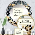 thumbnail image 3 of Designart "Leaves In Autumn composition II" Floral & Botanical Round Wall Mirror - Floral Oval Printed Decorative Oversized Mirror - Multiple Color Options, 3 of 4