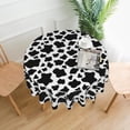 thumbnail image 2 of Black&White Cow Print Round Tablecloth Cow Print Tablecloth 60 Inch Waterproof Animal Tablecloth for Party Picnic Tabletop Dining Room Indoor and Outdoor Dining Decorative Patio, 2 of 6