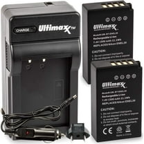 Ultimaxx AC/DC Rapid Home & Travel Charger with 2x EN-EL20 Extended Life Batteries (1500mAh / 7.4V / 11.1Wh) for Nikon Coolpix P1000, DL24-500, Coolpix A, 1 AW1, 1 J1, 1 J2, 1 J3, 1 S1, 1 V3