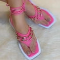 thumbnail image 1 of Summer New Square Toe Thong Sandals Sandalias planas para mujer Wmkox8yii nm6279, 1 of 3