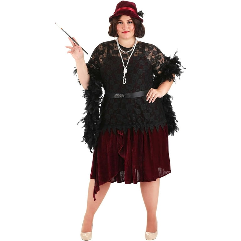 Plus size clearance flapper halloween costumes