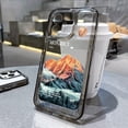 thumbnail image 2 of Funda de teléfono Moon para iPhone 15 Pro, funda para iPhone 16, 14, 13, 11, 12 Pro Max, 14, 15, 16 Plus, XR Max, 7, 8 SE, fundas de silicona con diseño de montaña, 2 of 5